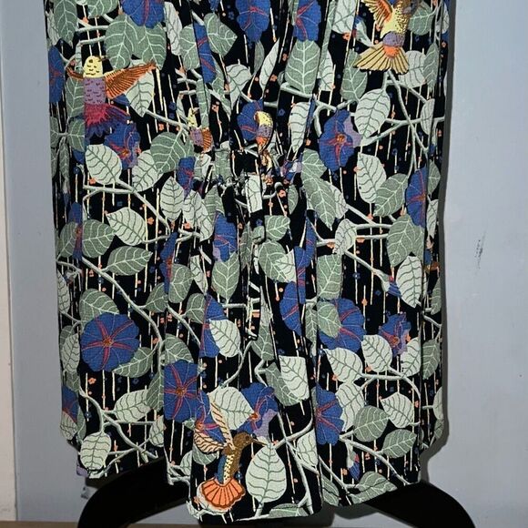 FLAX by Jeanne Engelhart Vintage Hummingbird Print Maxi Skirt, Women’s Small - Picture 4 of 12